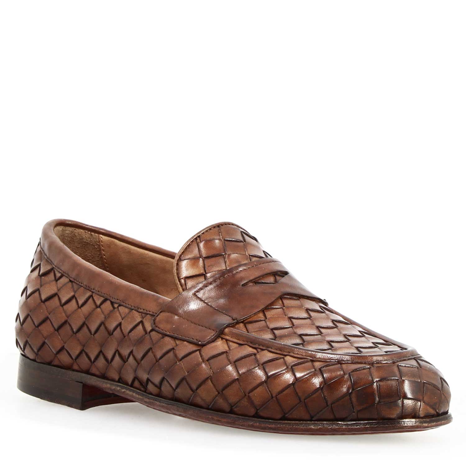 Leonardo Shoes Ludovico Mocassino Uomo Pelle Marrone