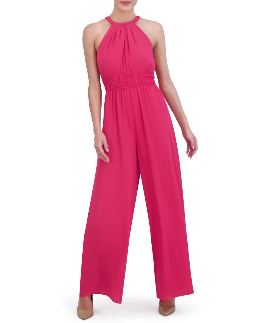 Vince Camuto tuta petite chiffon ruches scollo americano