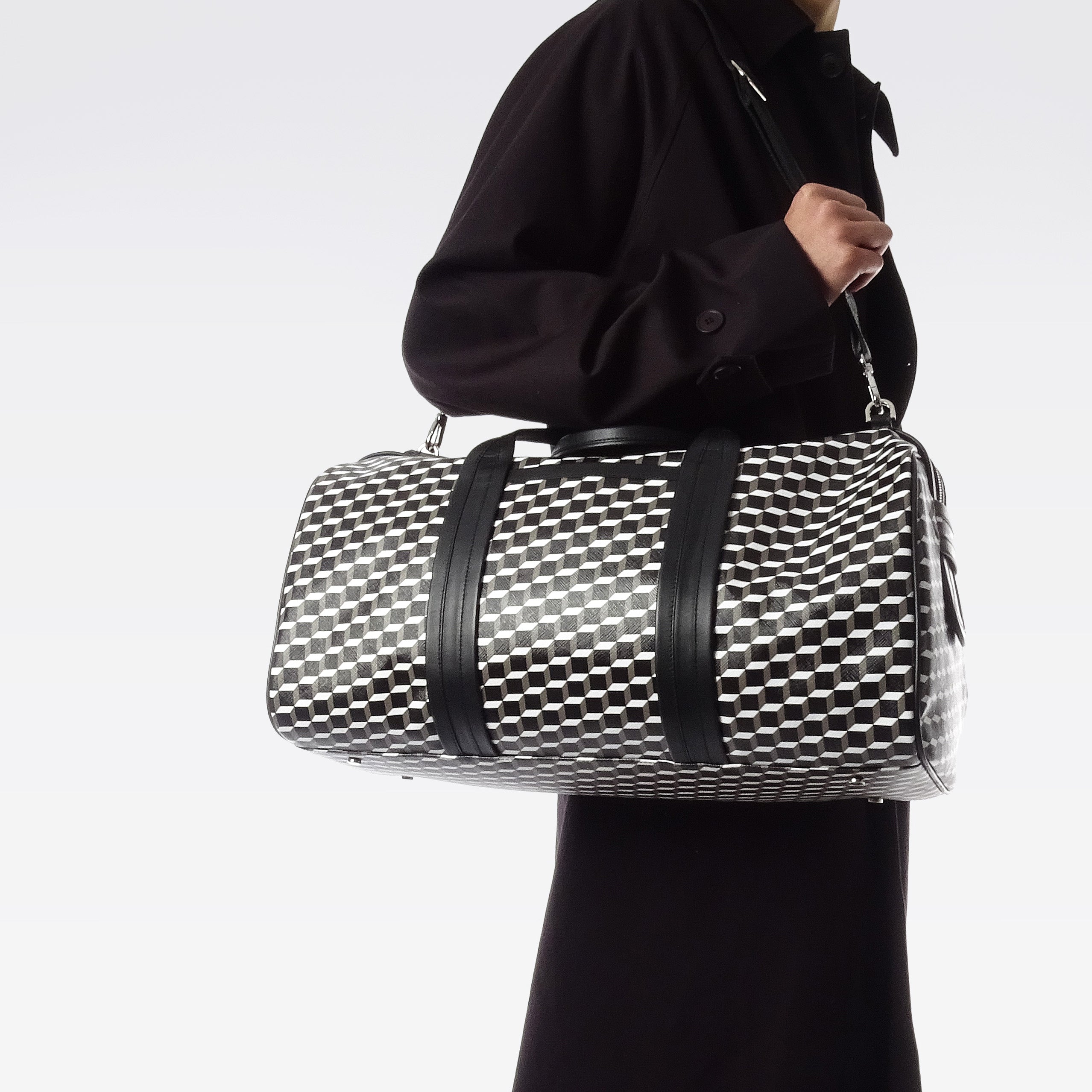 Pierre Hardy Cab borsone viaggio nero maxi pelle