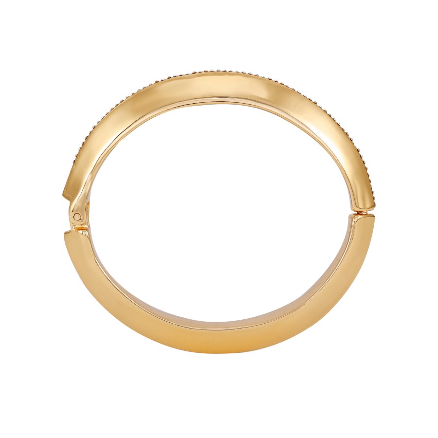 Vince Camuto bracciale oro cristalli chiusura cerniera donna