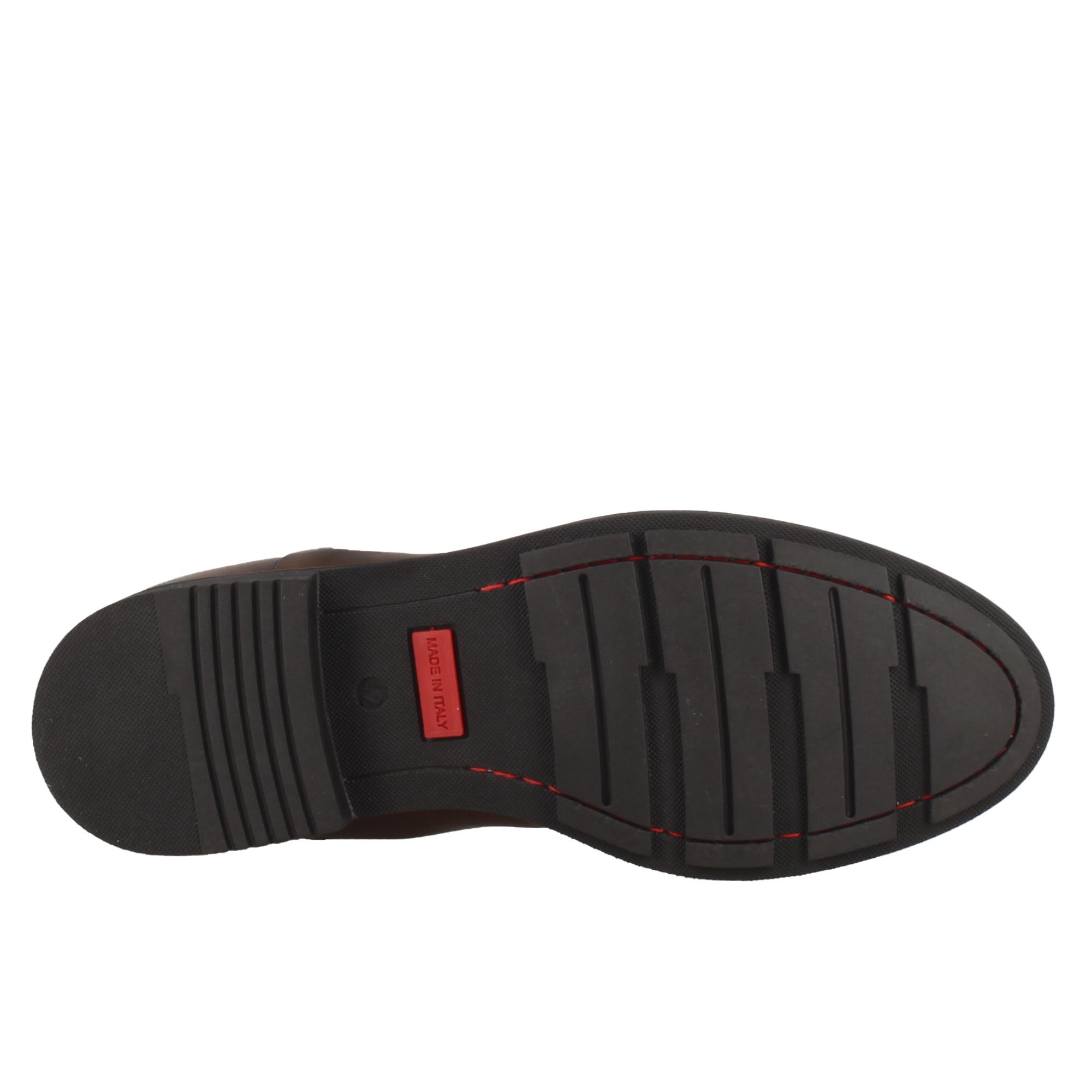 Leonardo Shoes vintage stivaletti uomo pelle marrone