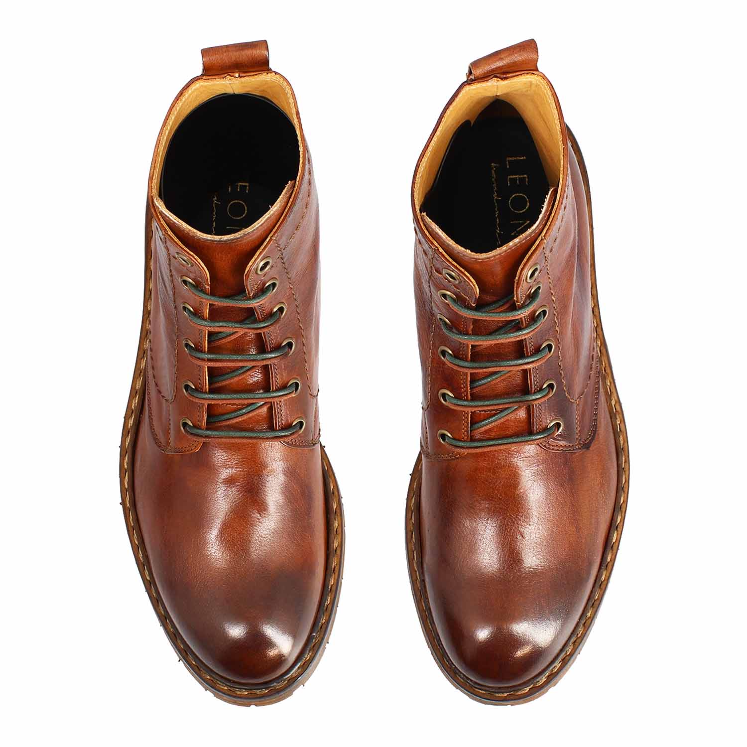 Leonardo Shoes Seneca Marrone Polacchino Uomo in Pelle