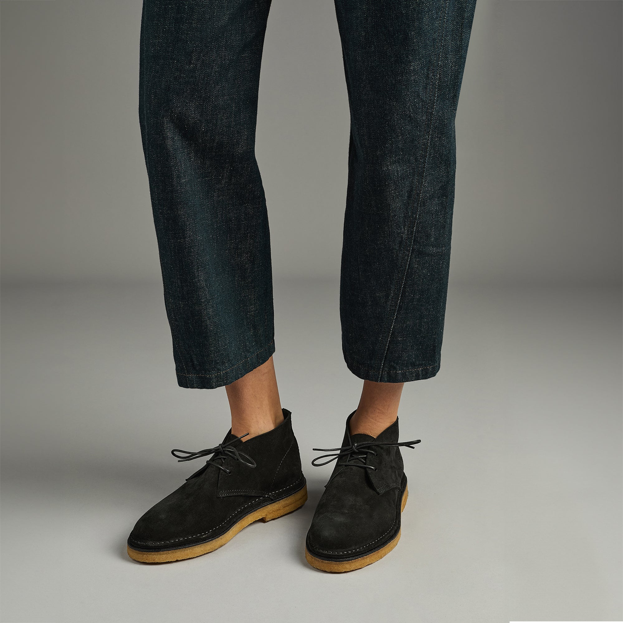 Pierre Hardy Antoine desert boot camoscio nero 30mm