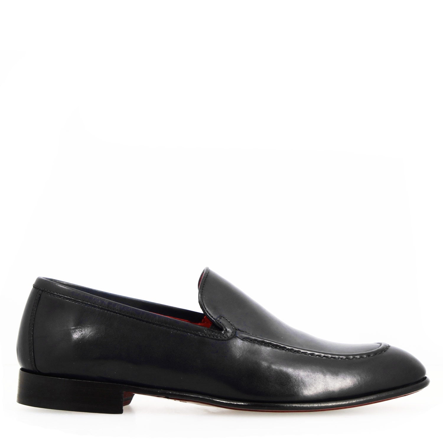 Leonardo Shoes Mocassino Adriano Nero Pelle Uomo
