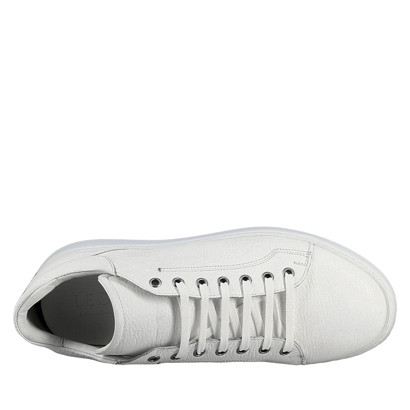 Leonardo Shoes Sneakers Uomo sneaker pelle liscia bianco