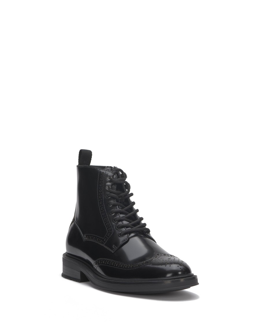 Vince Camuto Jaycob Wingtip stivali uomo vernice