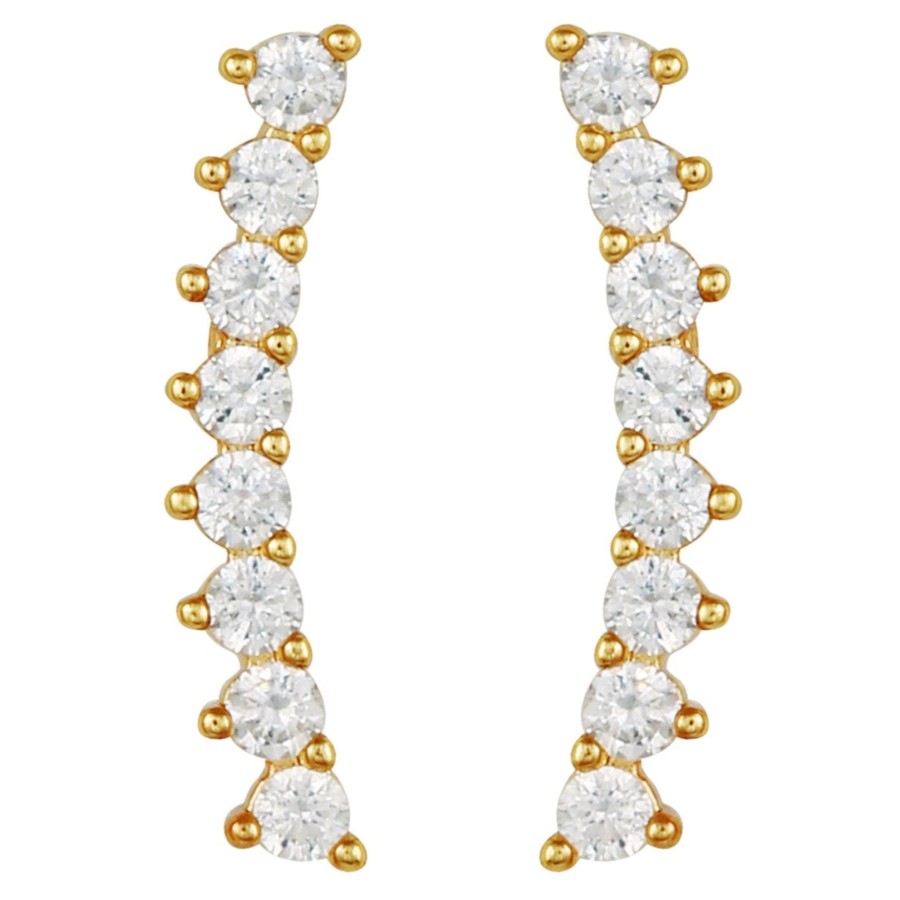Vince Camuto Orecchini Climber Zirconi Cubici Oro