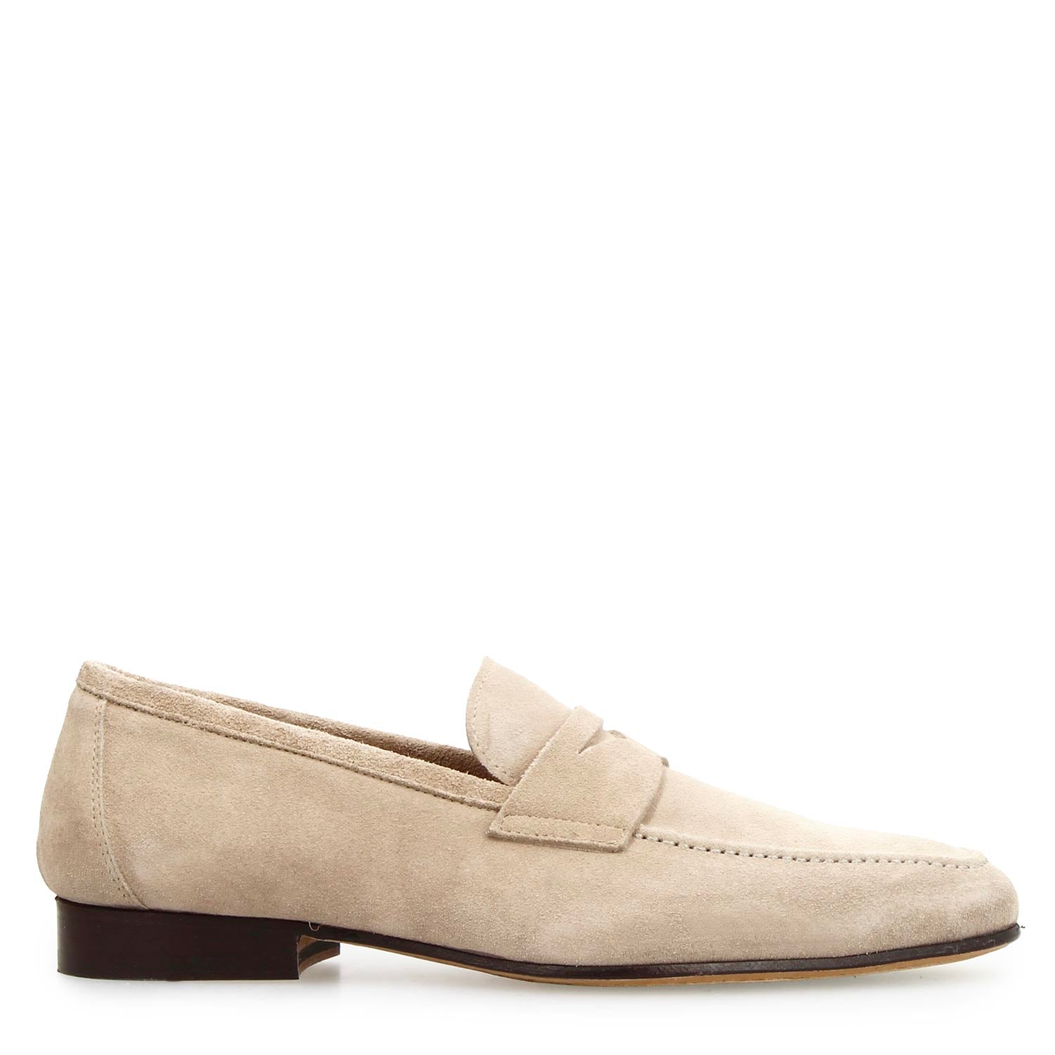 Leonardo Shoes Manfredo mocassini uomo camoscio beige