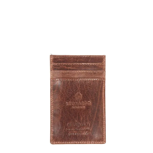 Leonardo Shoes Accessori Uomo porta carte pelle nero