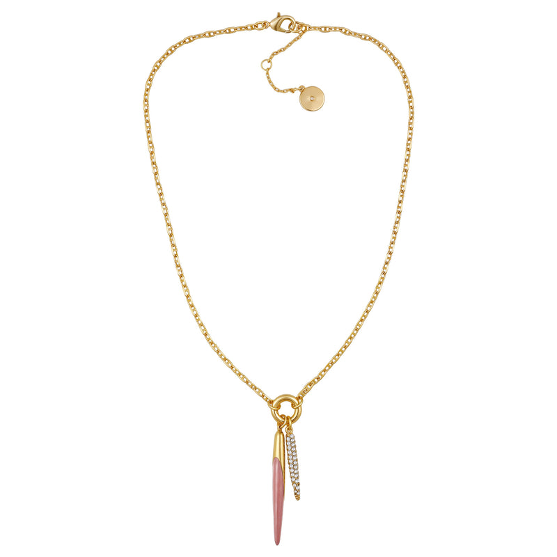 Vince Camuto Necklaces Collana Doppio Ciondolo Rosa Oro