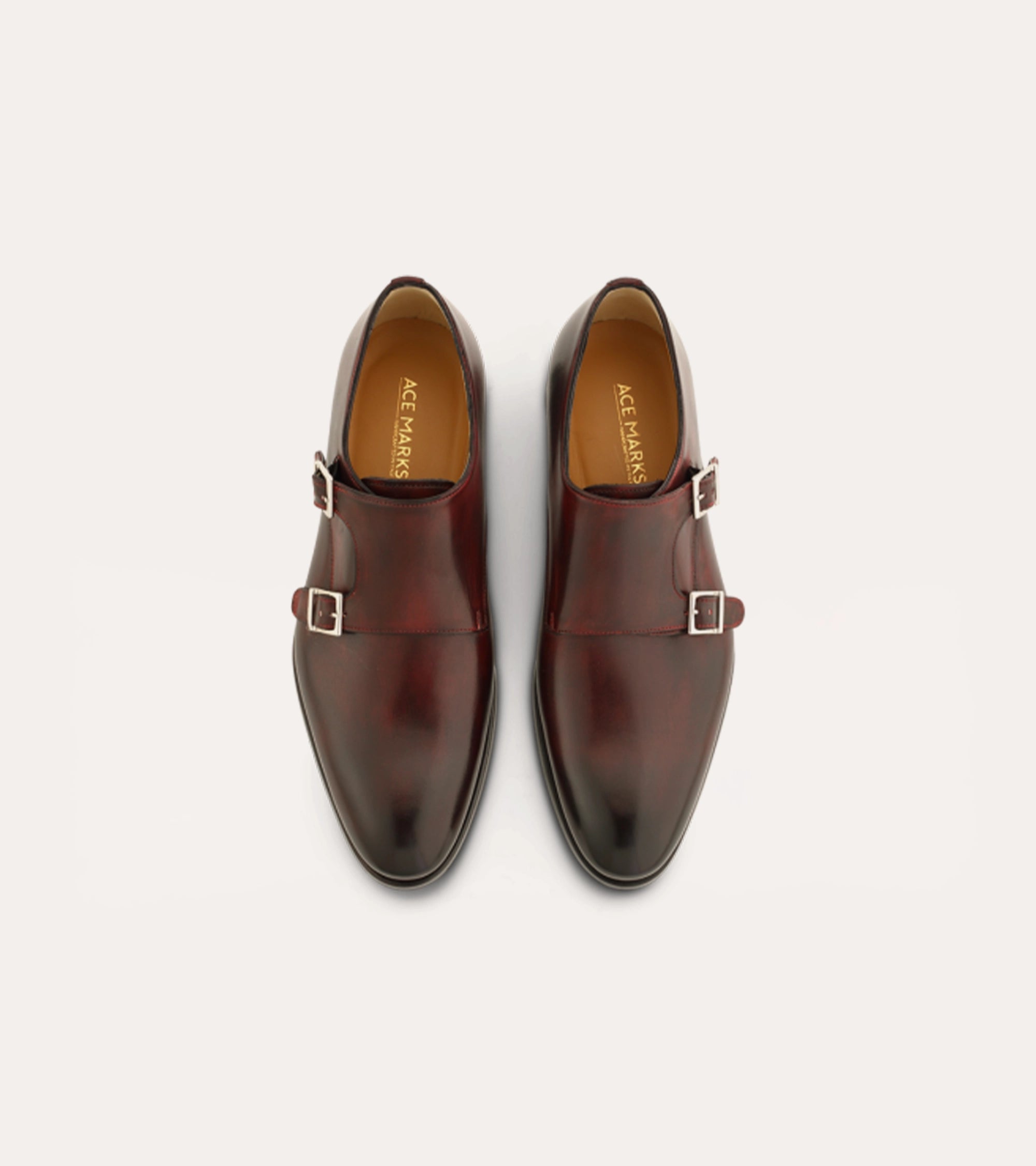 Ace Marks Kurt monk strap uomo diablo bordeaux