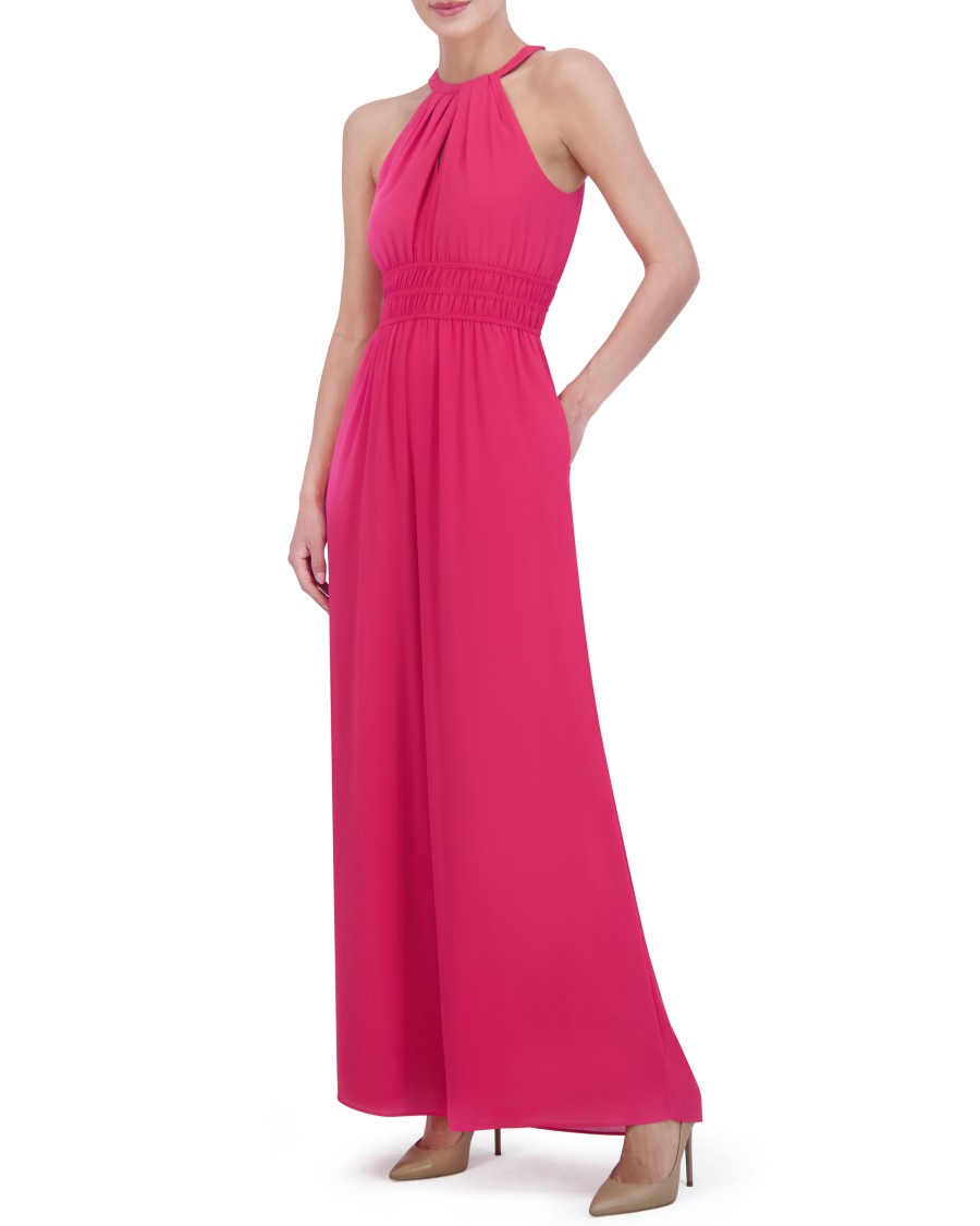 Vince Camuto tuta petite chiffon ruches scollo americano