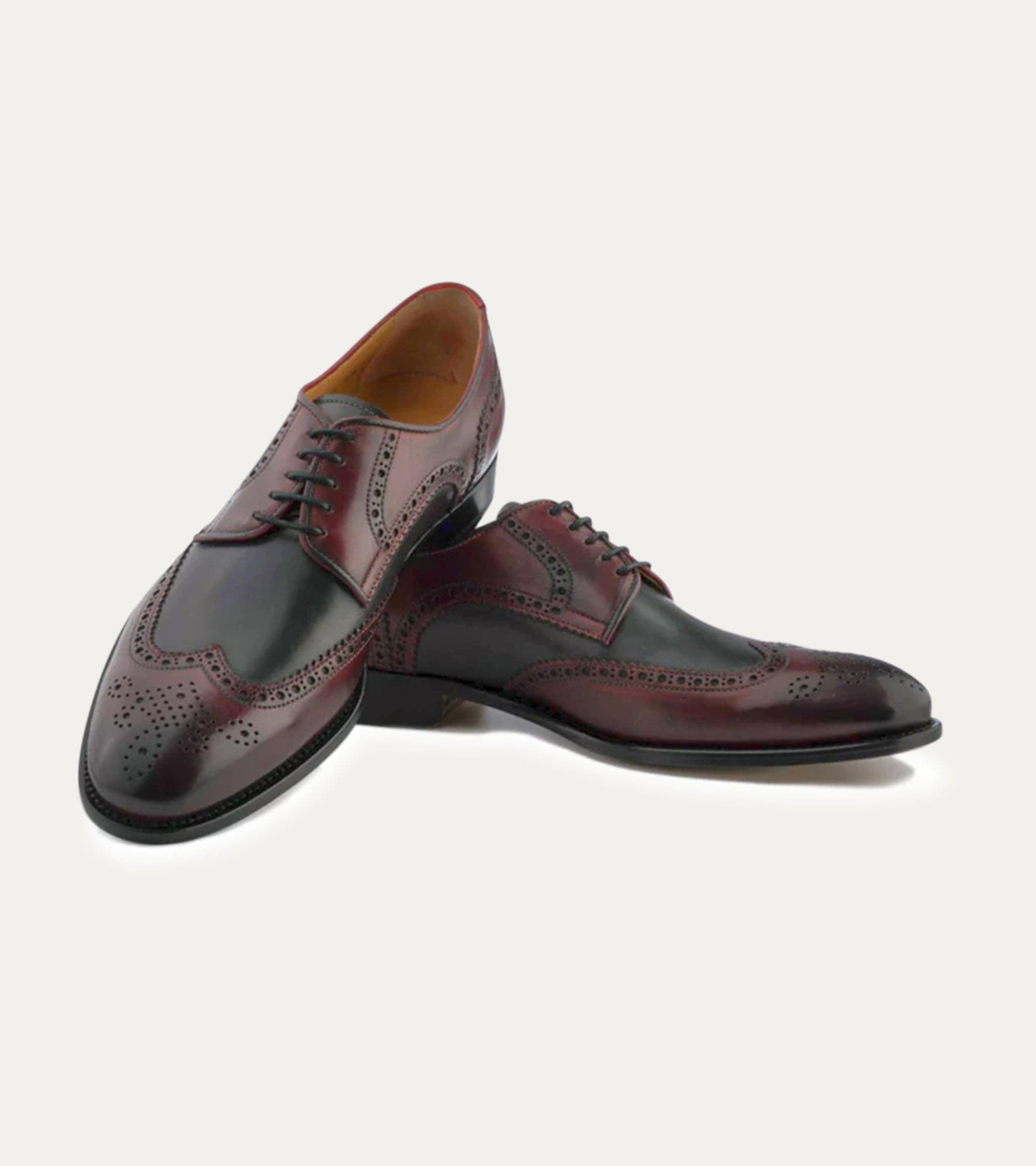 Ace Marks Vincent scarpe brogue uomo pelle diablo grigio