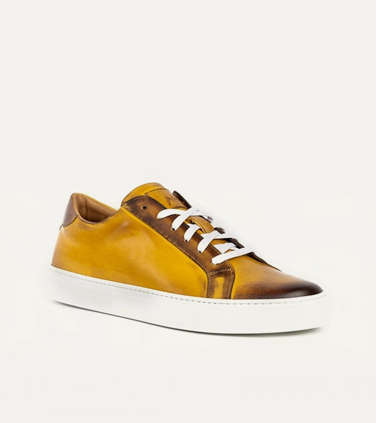 Ace Marks Duke sneakers uomo bourbon nicol pelle
