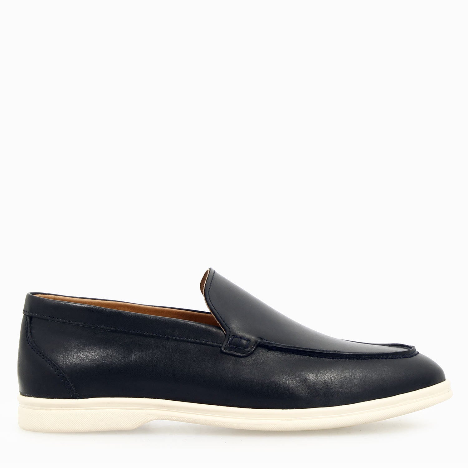 Leonardo Shoes Elite mocassino uomo pelle blu navy
