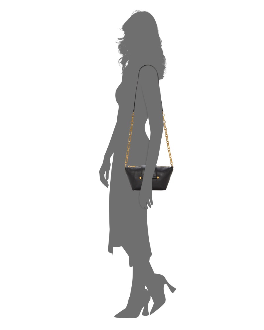 Vince Camuto Selah borsa tracolla pelle oro catena