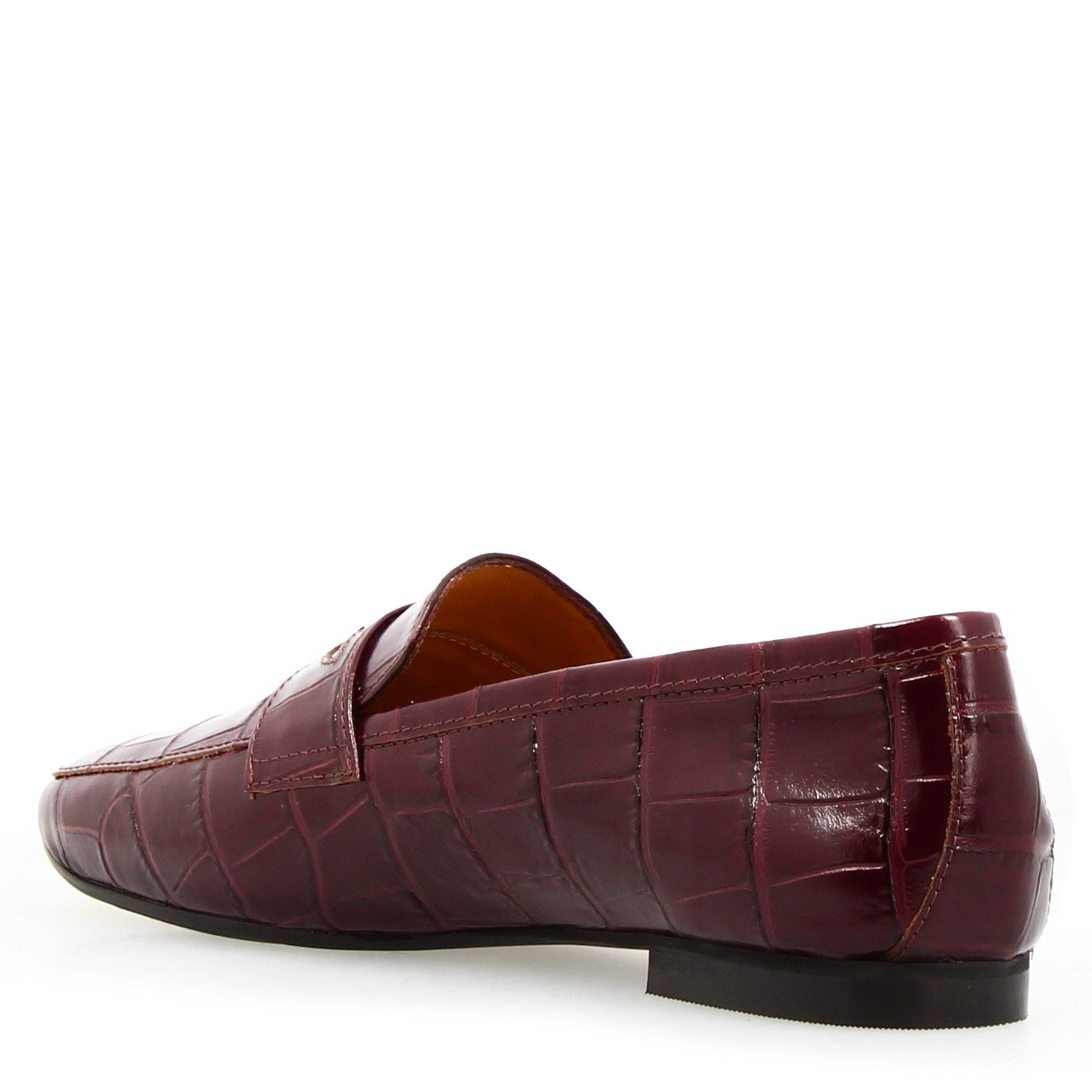 Leonardo Artemide22 mocassino pelle bordeaux stampa cocco