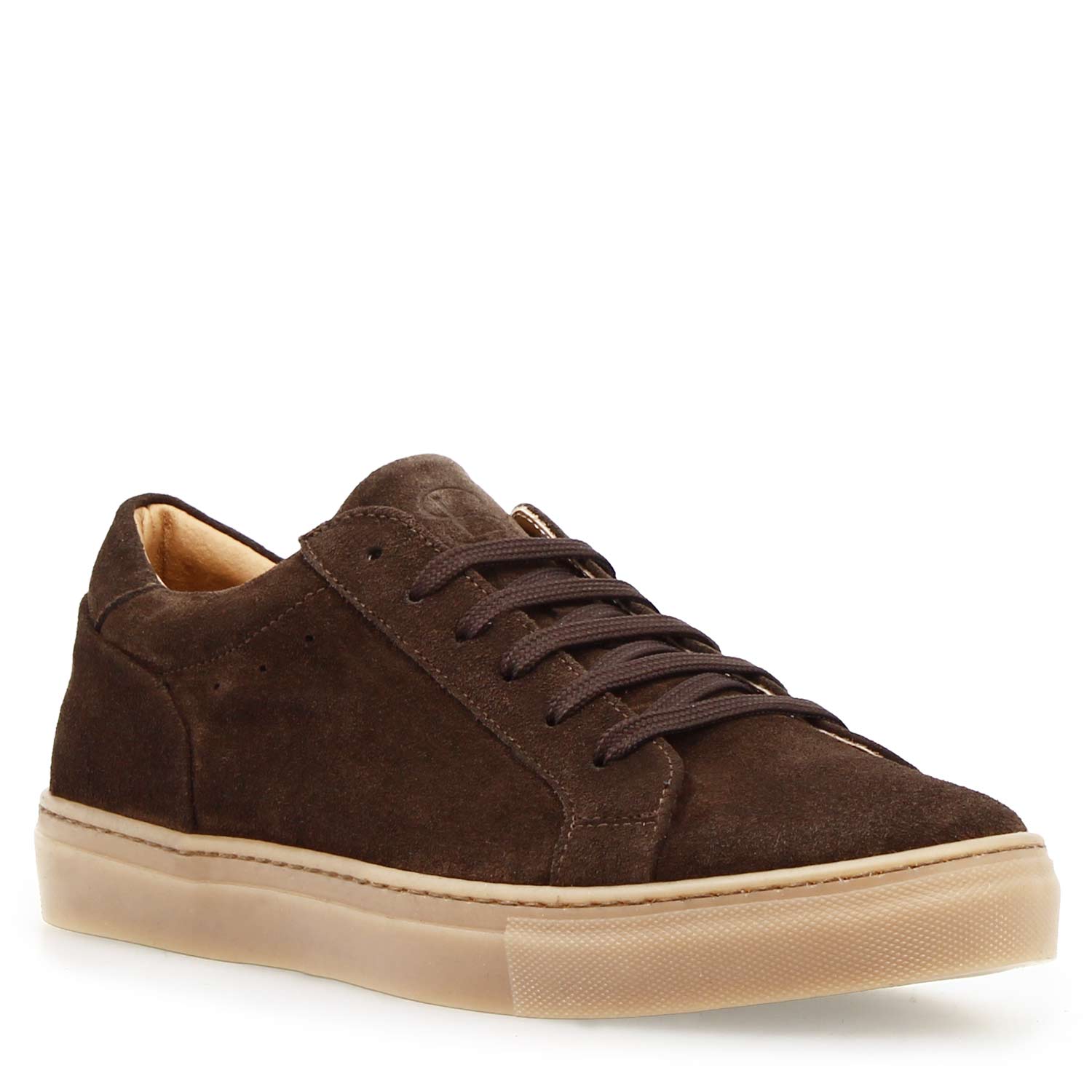 Leonardo Shoes Pitagora sneakers uomo marrone scamosciata