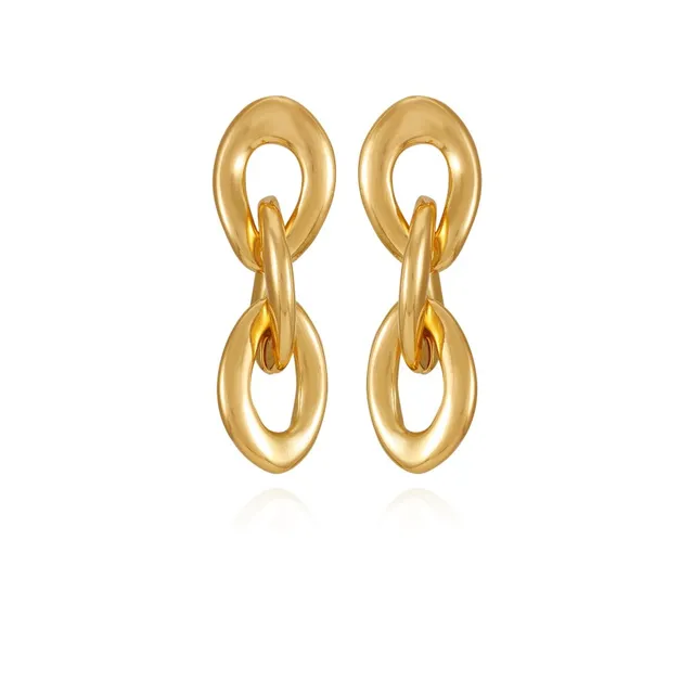 Vince Camuto orecchini pendenti donna oro maglie intrecciate goccia