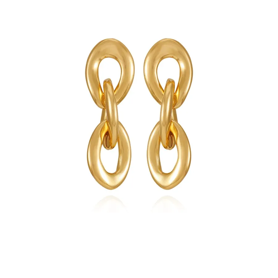 Vince Camuto orecchini pendenti donna oro maglie intrecciate goccia