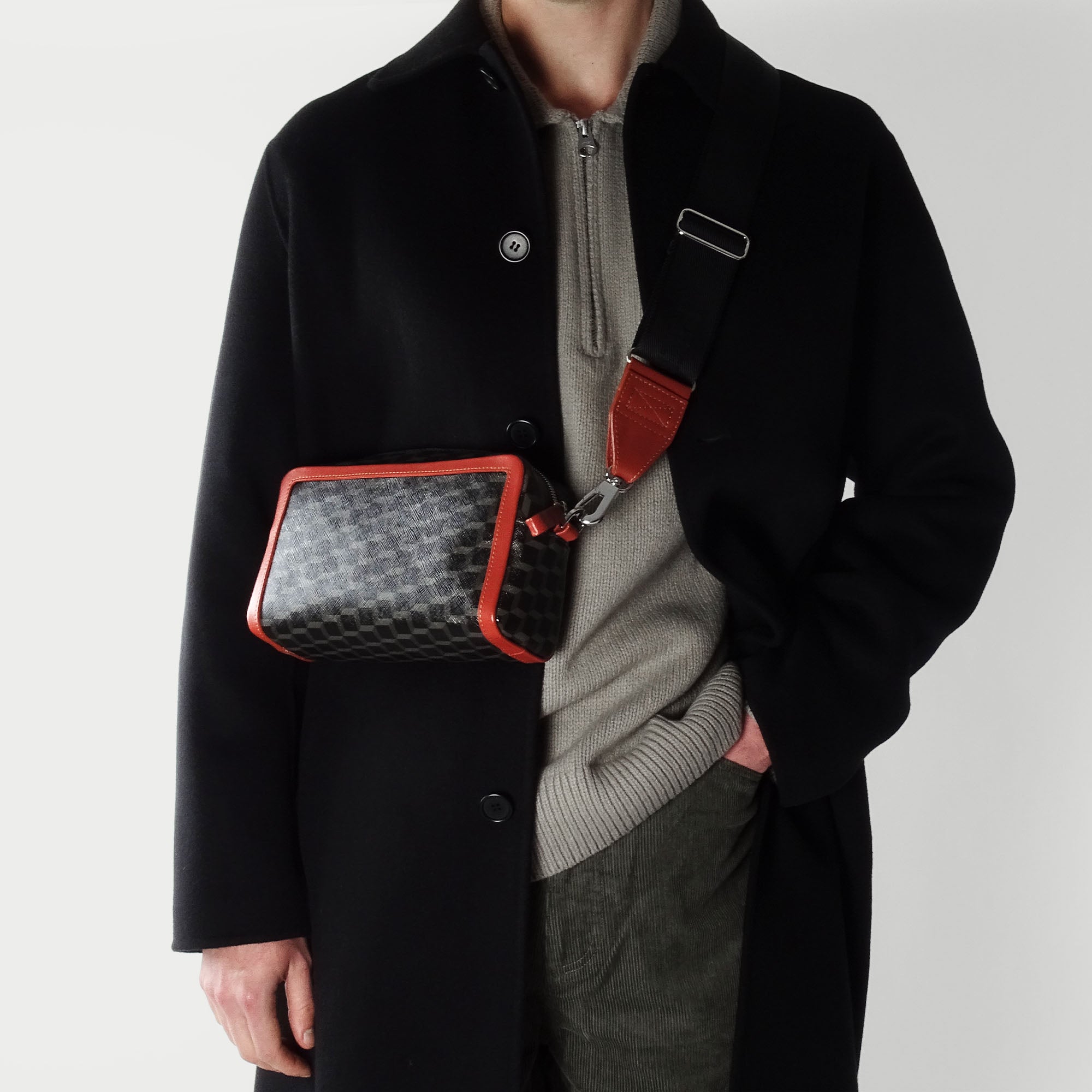 Pierre Hardy Maxi Cube Box borsa a tracolla nera TU pelle