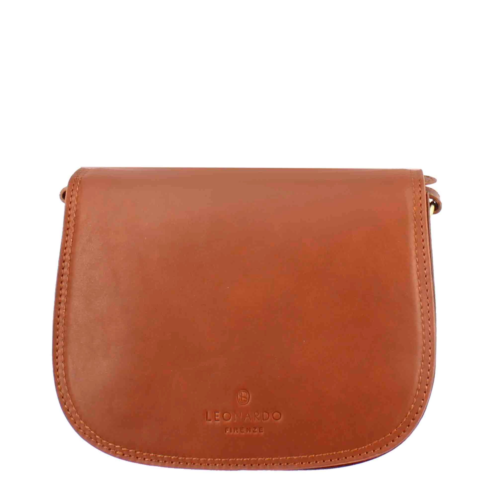 Leonardo Essential borsa tracolla pelle marrone