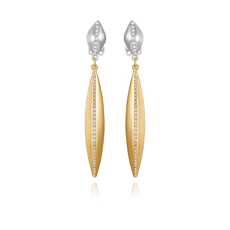 Vince Camuto orecchini clip cristallo bicolore goccia