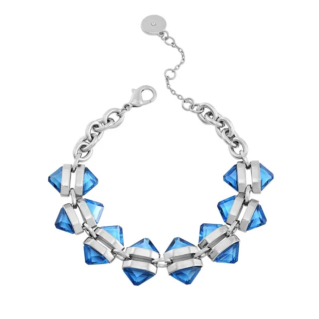 Vince Camuto Bracelets Bracciale catena pietra blu argento