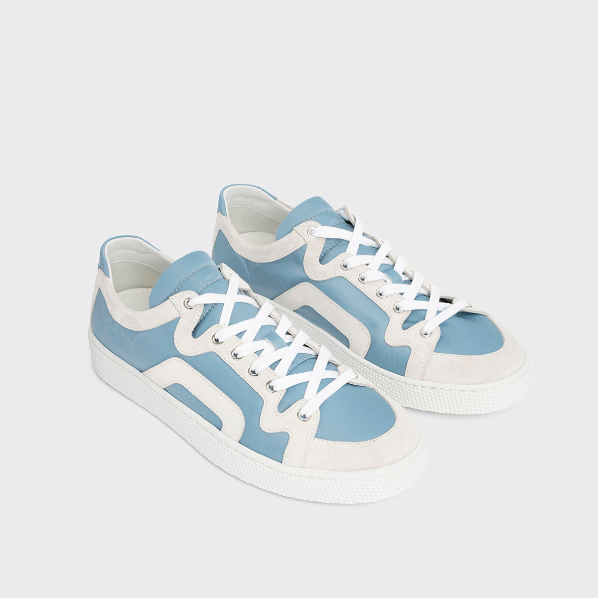 Pierre Hardy Alpha sneakers uomo blu pelle suola bianca