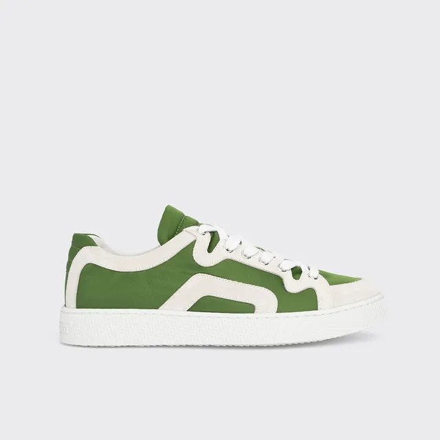Pierre Hardy Alpha sneakers donna verdi pelle suola bianca