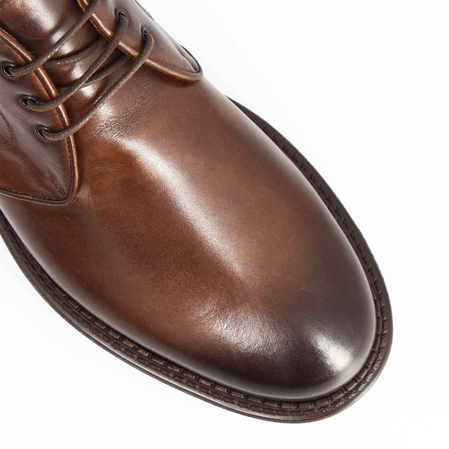 Leonardo Shoes Bacco chukka boot uomo pelle marrone scuro