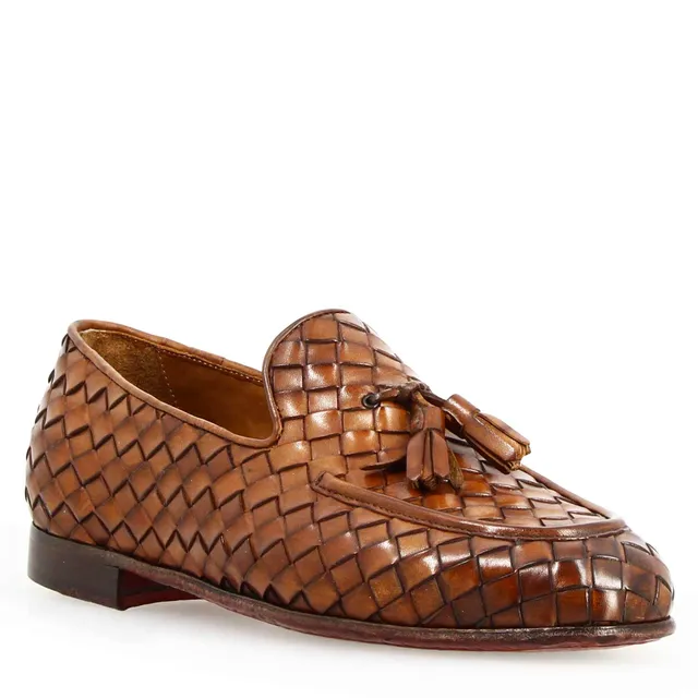 Leonardo Shoes Giuliano mocassini uomo marrone nappine