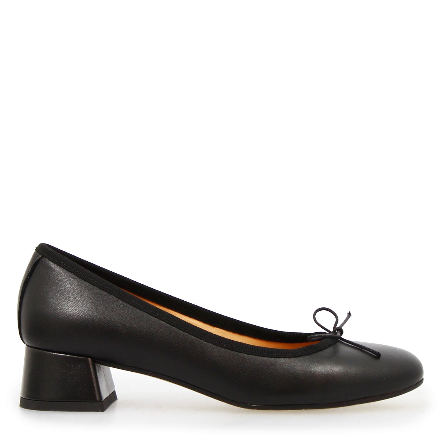 Leonardo Flaminia F Ballerina Pelle Nero 4 cm