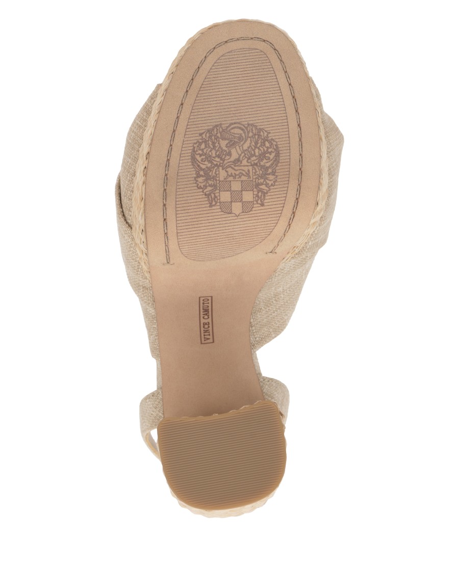 Vince Camuto Phebie Sandalo Plateau Tacco a Blocco Oro