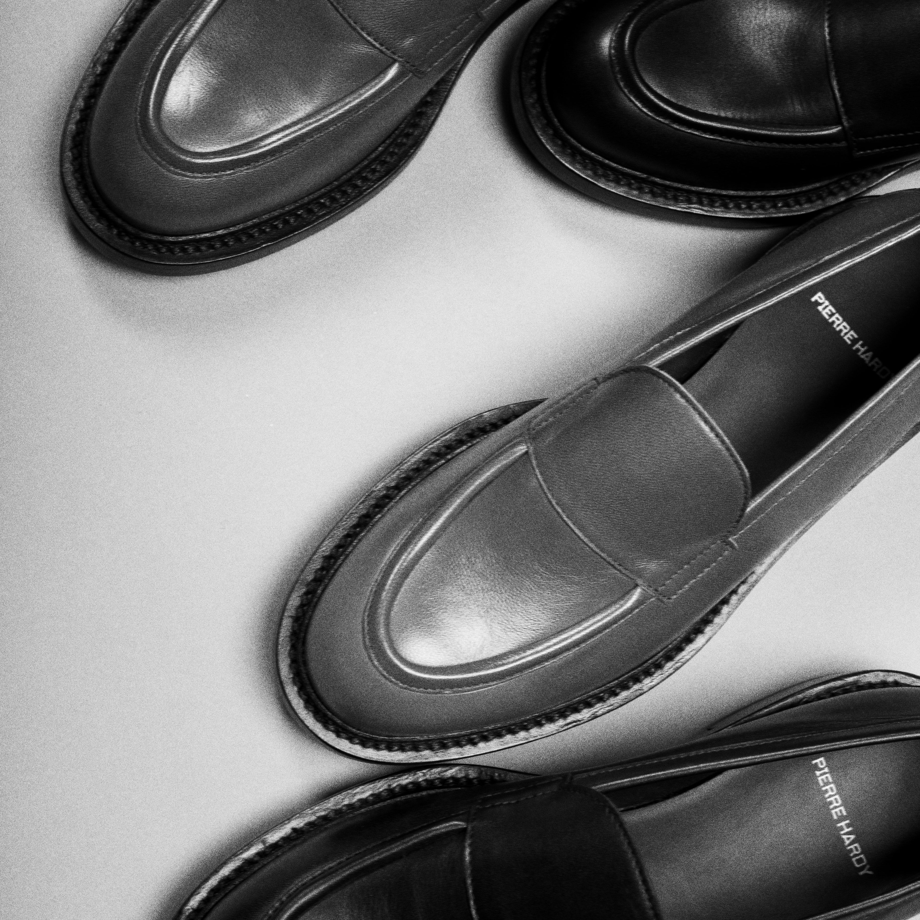 Pierre Hardy John loafer uomo pelle nera platform 30 mm