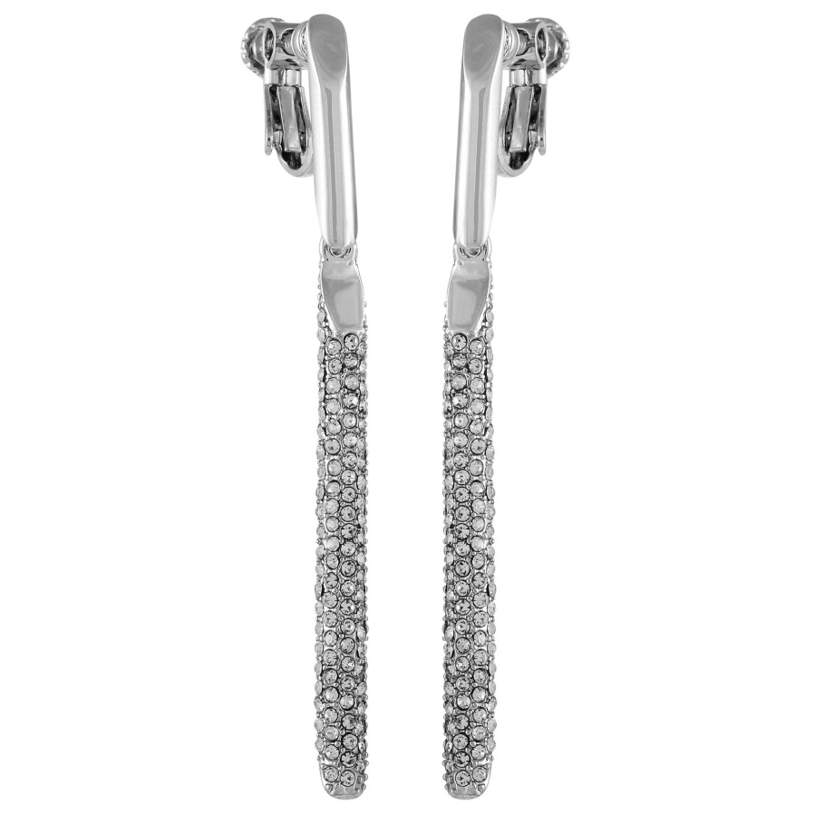Vince Camuto orecchini pendenti lineari argento cristalli