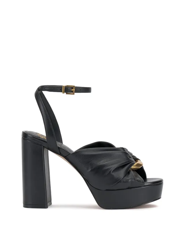 Vince Camuto Phebie sandali plateau tacco blocco anello oro