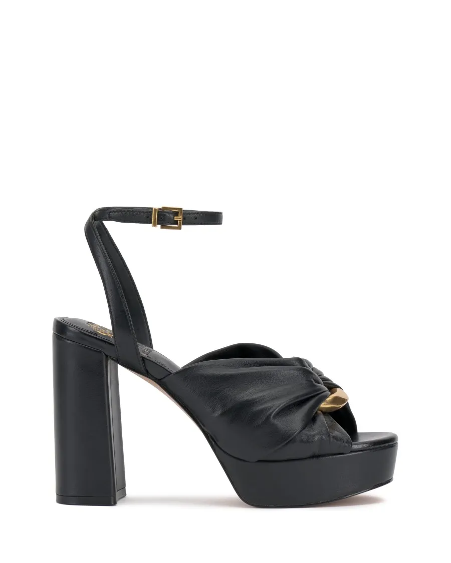 Vince Camuto Phebie sandali plateau tacco blocco anello oro