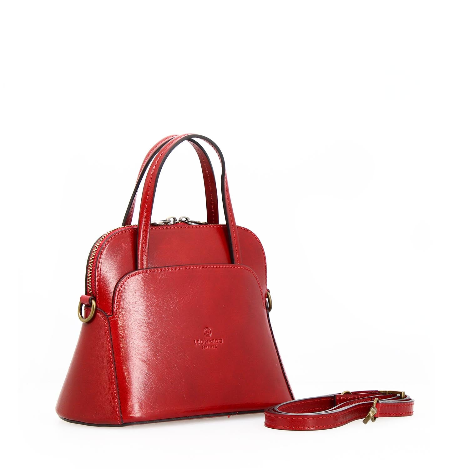 Leonardo Shoes Livia borsa donna rossa pelle tracolla
