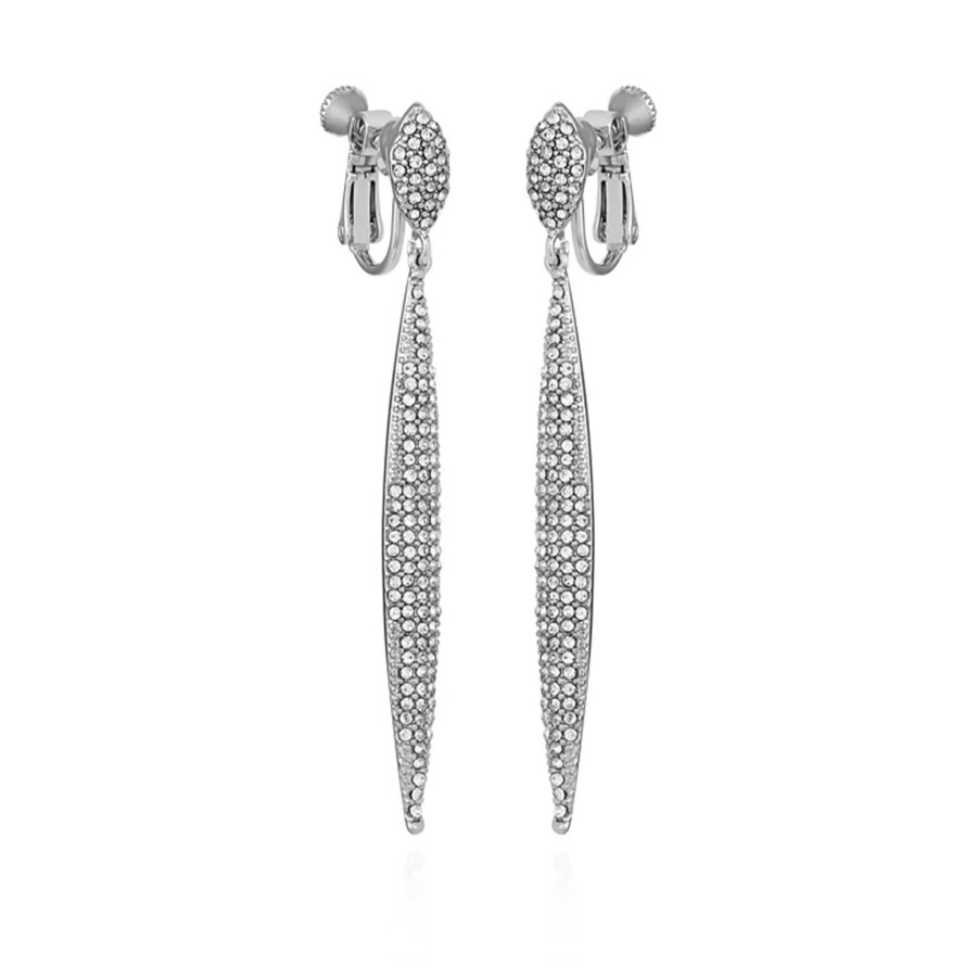 Vince Camuto orecchini pendenti argento pietra vetro pavé