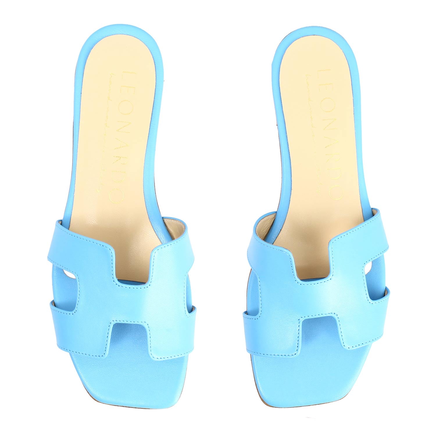 Leonardo Shoes Harmony sandalo donna nappa celeste