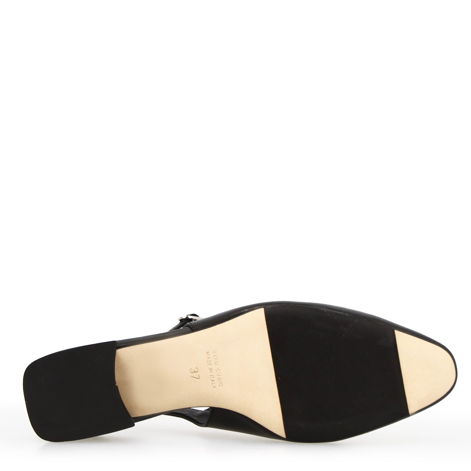 Leonardo Archita slingback pelle nero tacco 3 cm