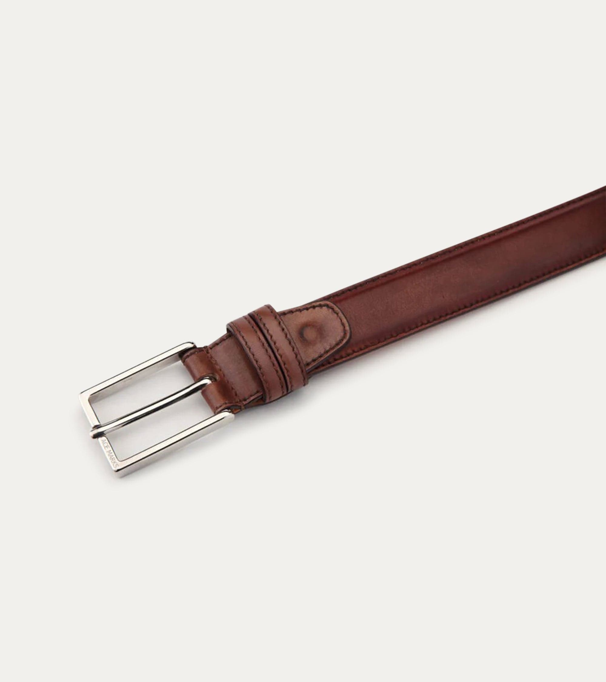 Ace Marks Matching 3.5cm Leather Belt cintura pelle uomo