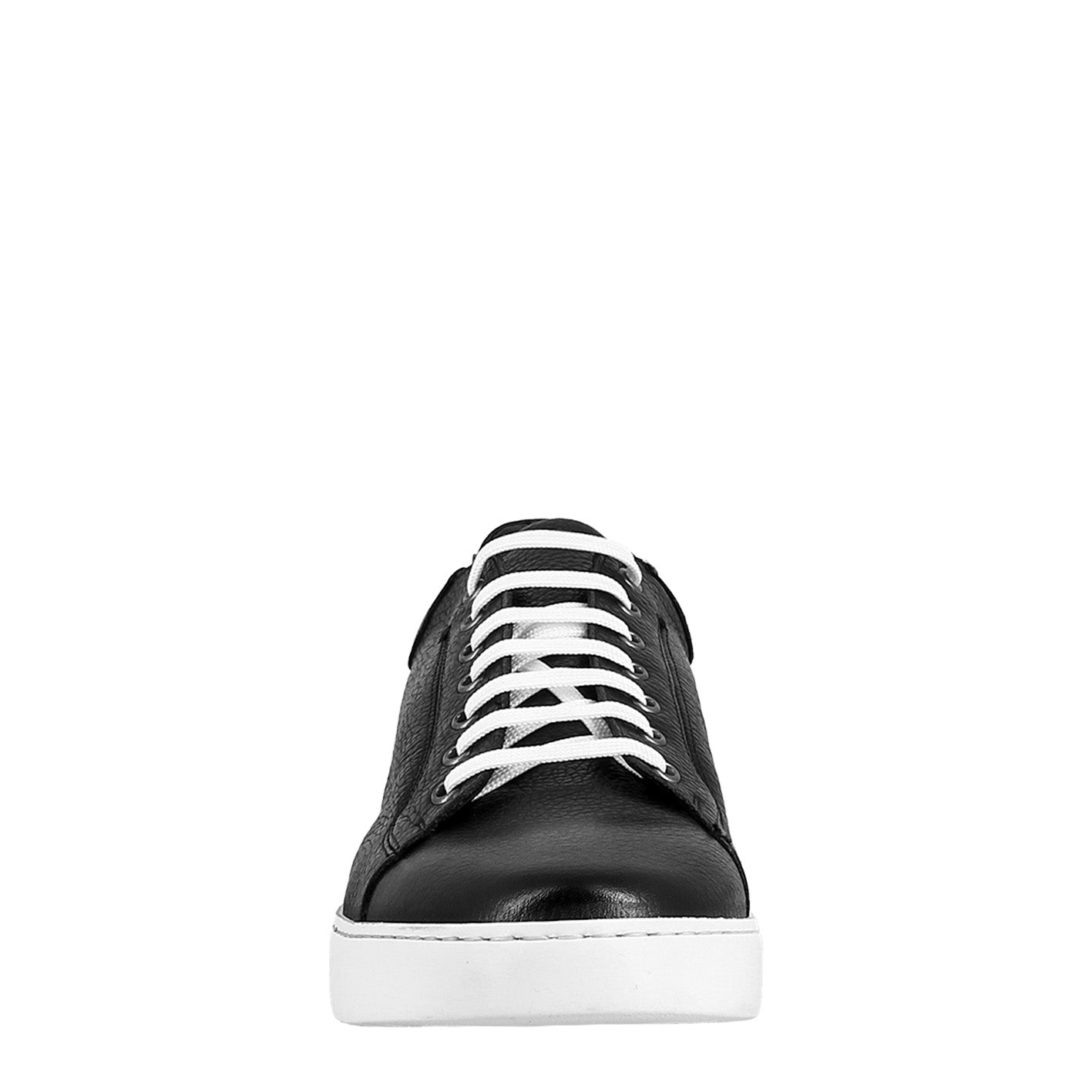 Leonardo Shoes Sneakers Uomo pelle liscia nero elegante