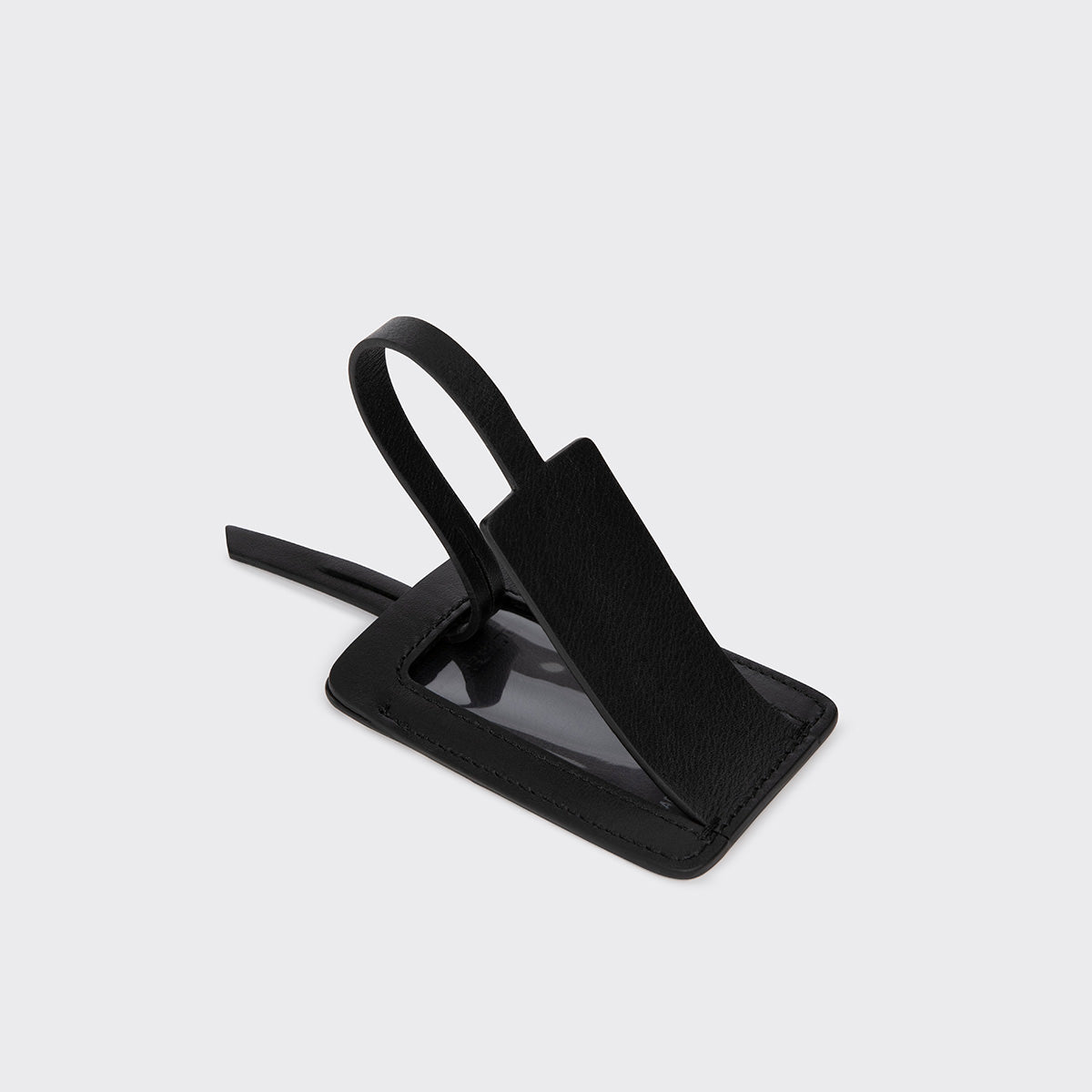 Pierre Hardy Cube Etichetta Bagaglio Pelle Nera TU