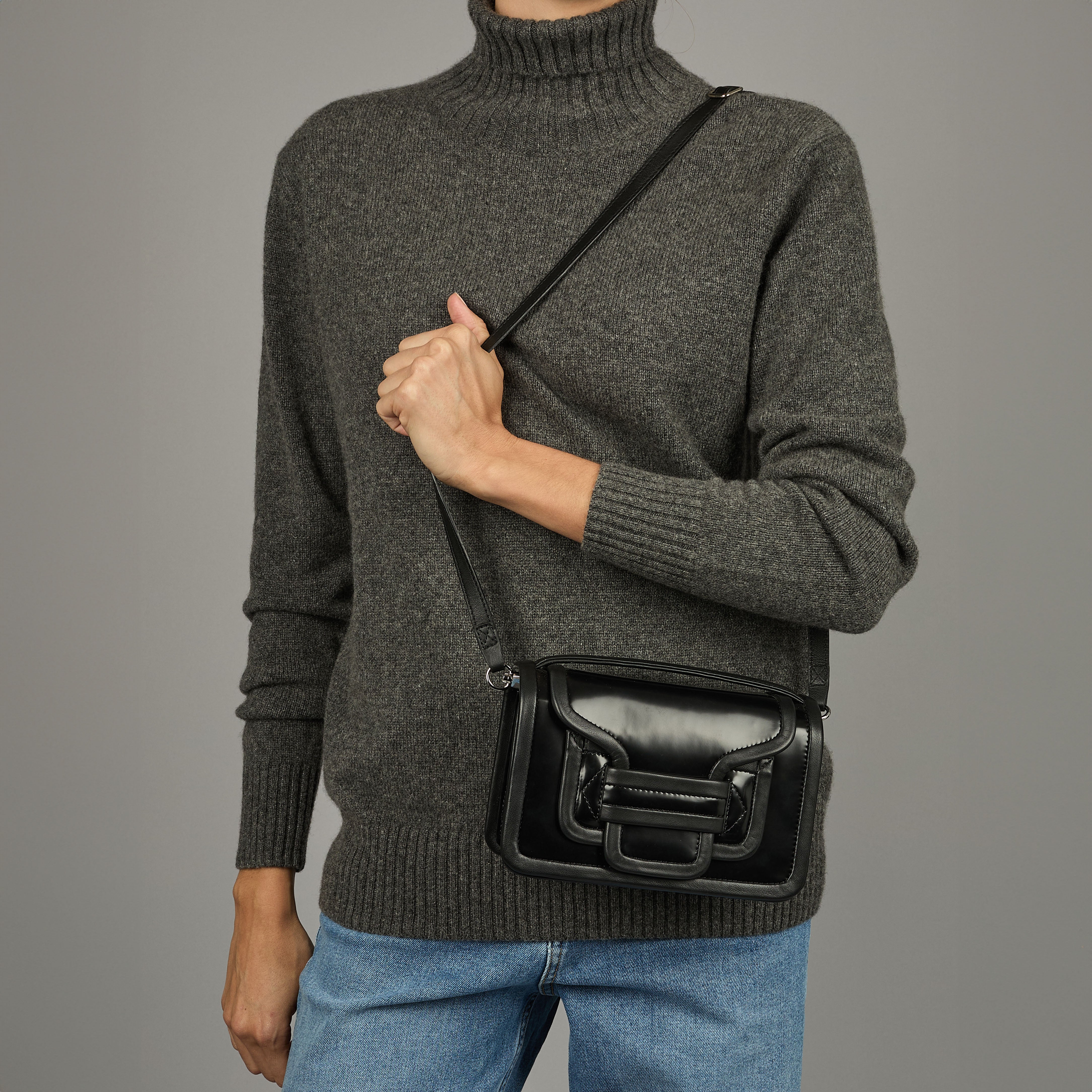 Pierre Hardy Alpha borsa donna nera pelle tracolla mano