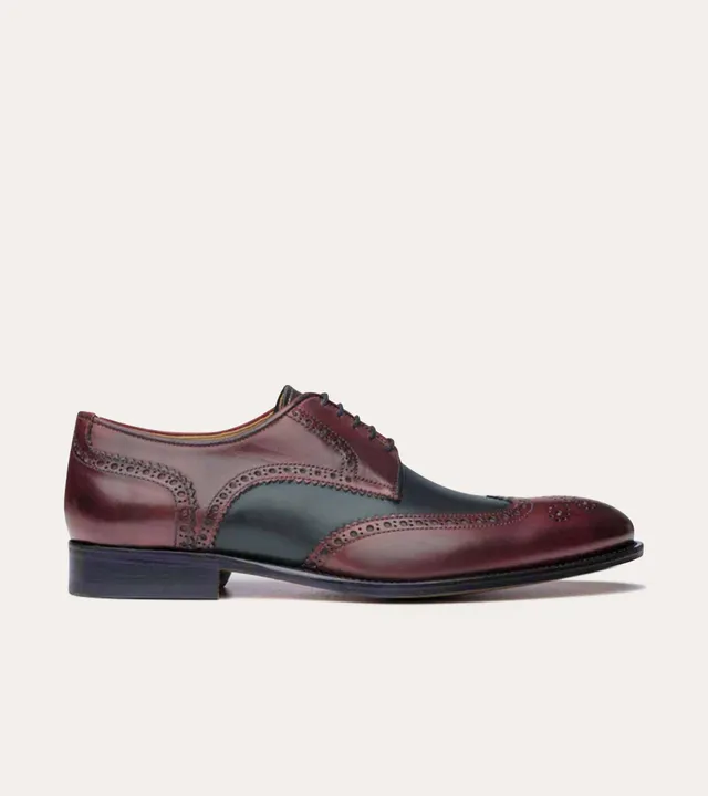 Ace Marks Vincent scarpe brogue uomo pelle diablo grigio
