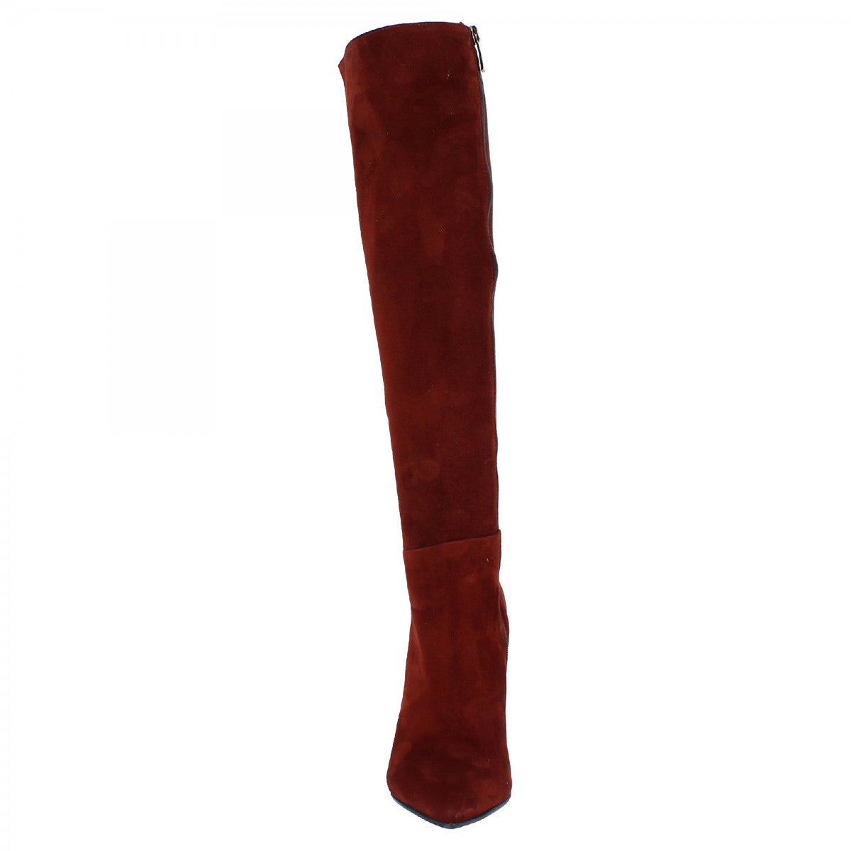 Leonardo Shoes Stivali Donna Ginocchio Camoscio Bordeaux Tacco 12