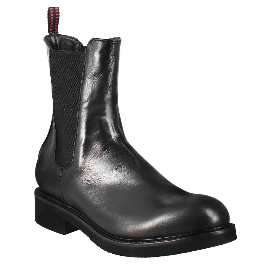 Leonardo Shoes Paupa stivaletti donna pelle nero chelsea