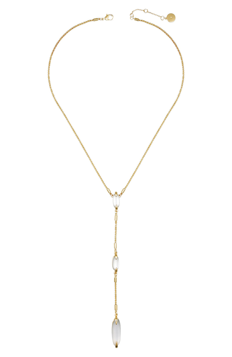 Vince Camuto Lungo Goldtone Stone collana pendente oro